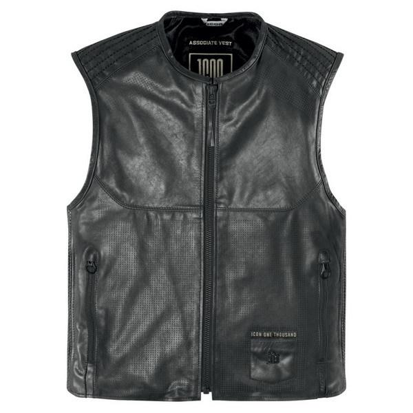 Icon 1000 associate motorcycle vest black 3xl xxx-large