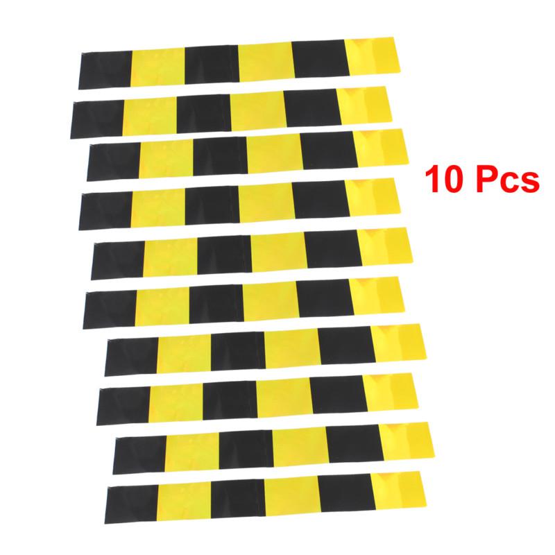 5 pairs yellow black reflective decal stickers for vehicle auto