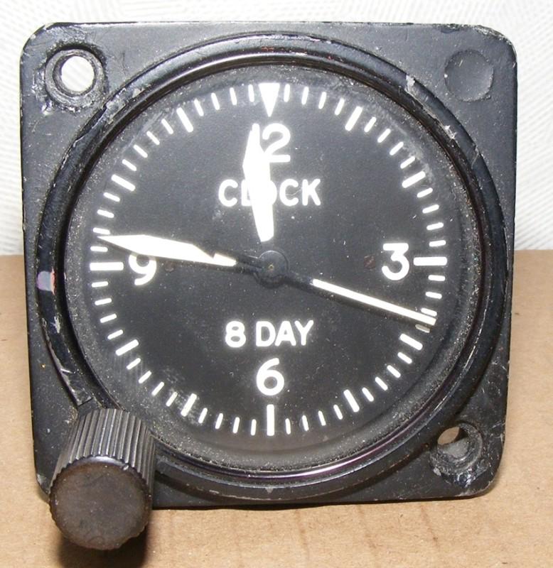 Wittnauer aircraft vintage clock 8 day aviation working swiss military 2 1/4