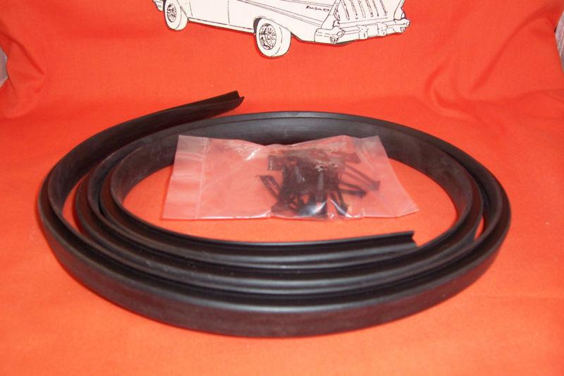1955 1956 1957 1958 1959 chevy truck hood to cowl seal rubber with clips new