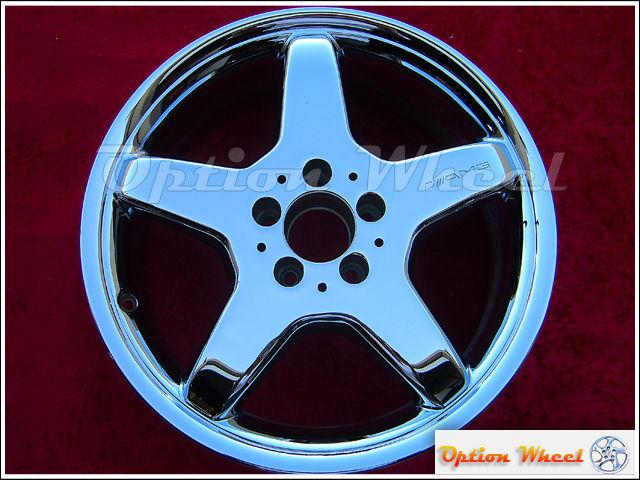 18" mercedes benz clk500 clk55 amg chrome oem factory front wheel rim nh1077