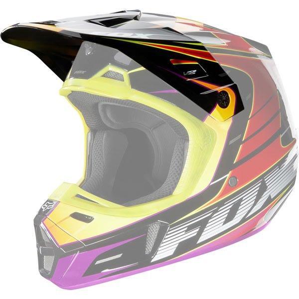 Fox racing v2 2013 helmet visors race red/yellow no size