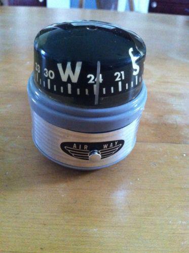 Vintage accessory airway compass black hot rat rod mercury chevrolet ford 1950's