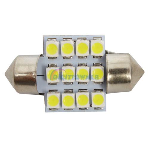 New 5x 31mm 12 led smd festoon dome light lamp car bulbs white 3021 3022 de3175 