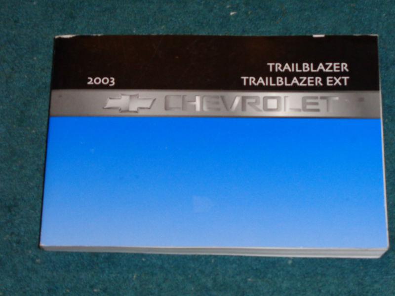 2003 chevrolet trailblazer owner's manual / original guide book