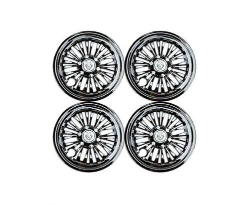 8&#034; club car ezgo yamaha golf cart chrome wheel covers hub caps vehicle rim