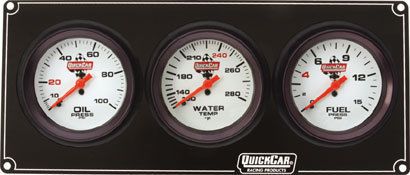 Quickcar 61-7012 3 gauge panel imca dirt drag off road