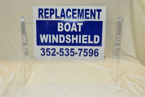 19 1/4&#034;  id wide center or side boat windshield,    16&#034; high clear
