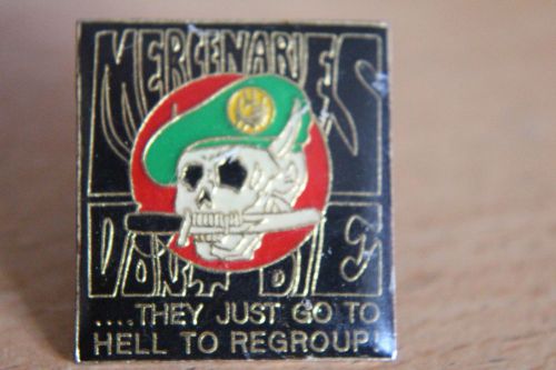Mercenaries dont die they just go to hell regroup motorcycle biker pin badge