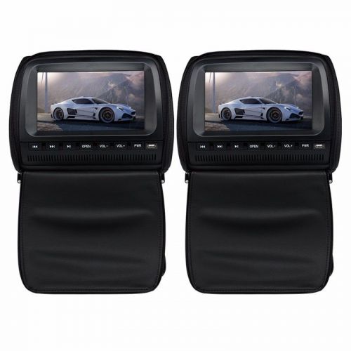 9&#034; headrest car dvd video player sd/usb mp3 cd dvd mp4 jpeg wma fm ir black