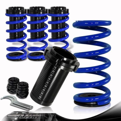 Acura / honda jdm blue adjustable front + rear coilover lowering spring + scale