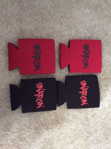 4 snap-on tools  logo can cooler koozie new black &amp; red snap on