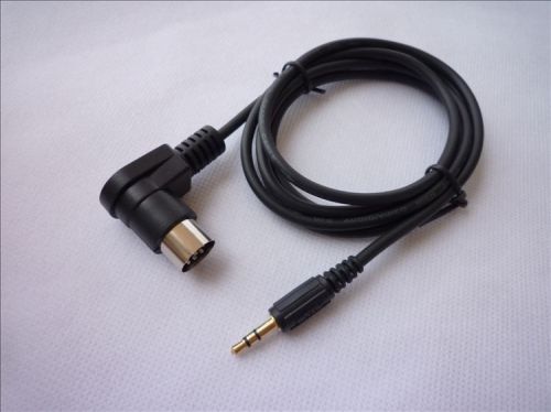 Alpine car radio stereo 8-pin m-bus cable adapter to 3.5mm mini plug kcm-123b