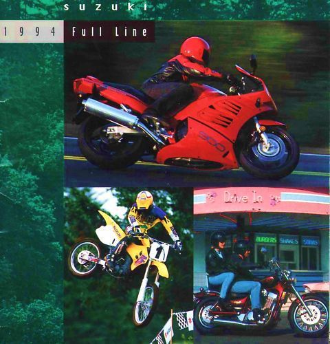 1994 suzuki motorcycle &amp; atv brochure -gsx-intruder-katana-rm-king quad