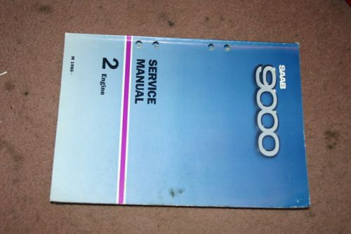 1986 saab 9000 group #2 engine fi turbo factory repair manual 326470