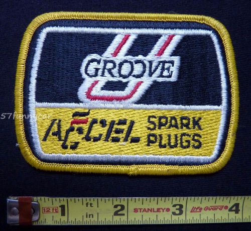 Accel spark plugs u-groove patch~original vintage~nhra racing hot rod motorcycle