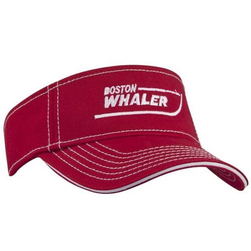 Boston whaler boats red 100% cotton visor