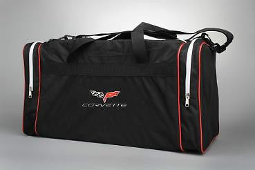 Corvette duffel bag w embroiderd flags c1 c2 c3 c4 c5 c6