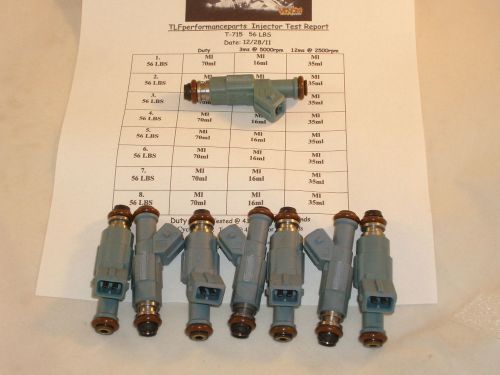 Ford 1986-02 mustang 56#lbs/hr set of  8 direct fit fuel injectors