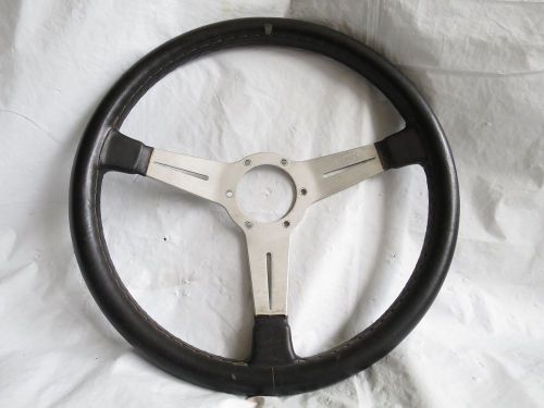 Classic nardi 360mm 3 spoke black leather steering wheel genuine oem