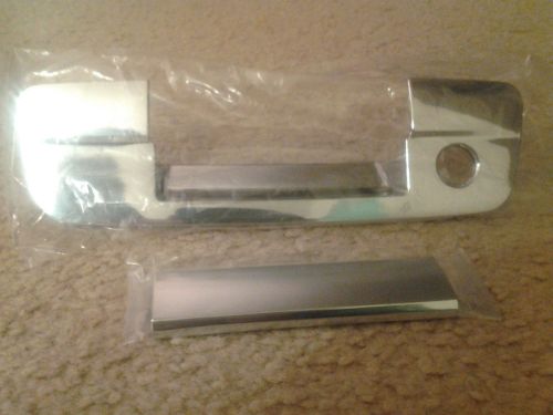 09-16 dodge ram 1500 2500 3500 chrome tailgate door handle cover w/ keyhole new!