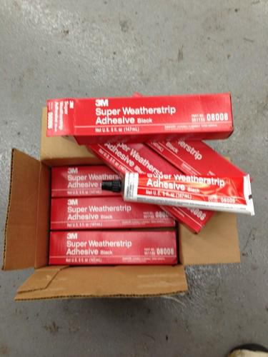 Six tubes of new 3m weatherstrip adhesive part # 08008