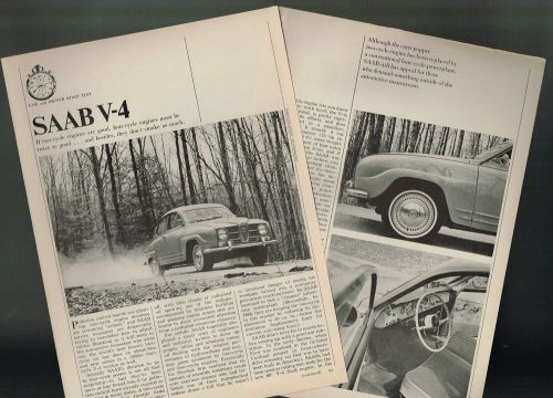 Vintage 1968 saab v-4 road test {brochure info} by car &amp; driver, v4