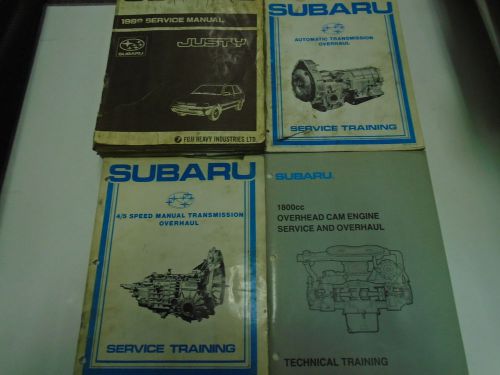 1989 subaru justy service repair shop manual set factory oem books used wear