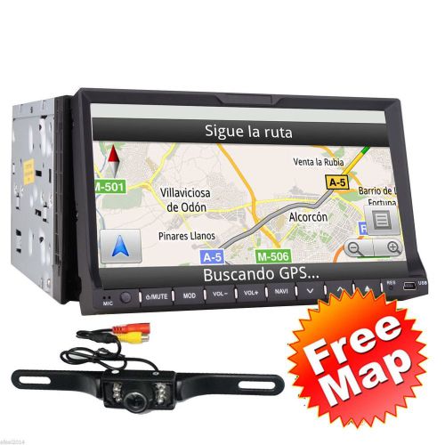 Hd 7&#034;touch screen double 2 din car  gps stereo dvd player bluetooth radio+camera