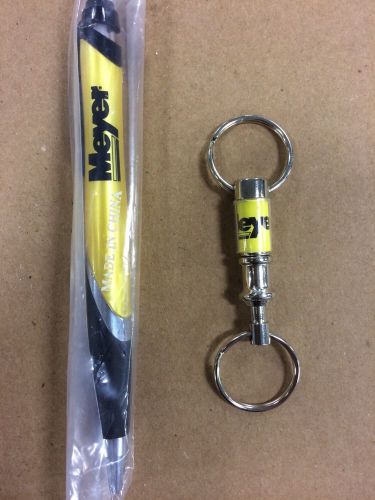 Meyer plows pen and keychain set new genuine factory items
