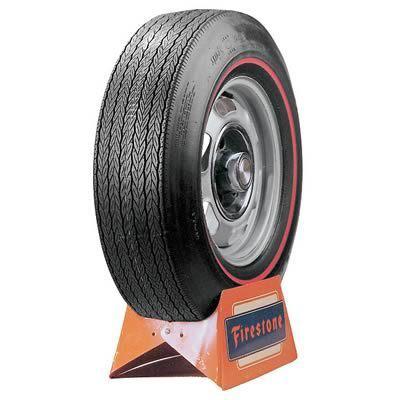Coker firestone wide oval tire d70-14 redline bias-ply 54660 each