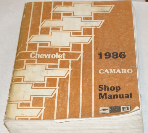 1986 chevy camaro factory service shop manual genuine from dealership