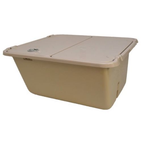 Harris kayot beige 21 1/4 x 20 1/4 x 12 1/4 boat storage bin hatch box container