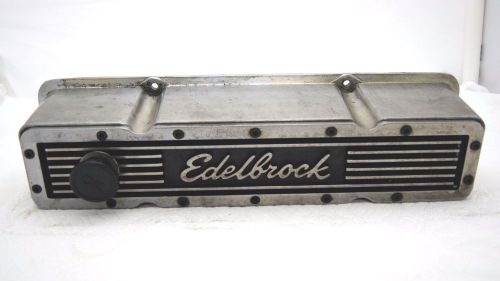 Edelbrock chevy aluminium valve cover 19 3/4&#034; l, 4 15/16&#034; w, 4 7/16&#034; h ~46348~
