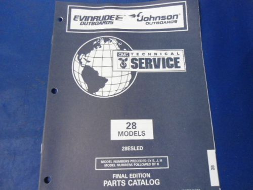 1996 evinrude johnson parts catalog , 28, 28esled models