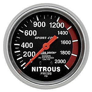 Autometer 3428 nitrous pressure 0-2000 psi  2 5/8&#034;