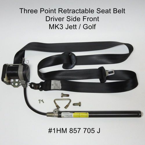 Vw mk3 jetta golf seat belt front retractable 3 point ds 1993-1998 1hm857705j