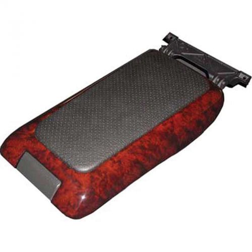 Mercedes® center armrest cover,burlwood &amp; charcoal leather, 210 chassis,