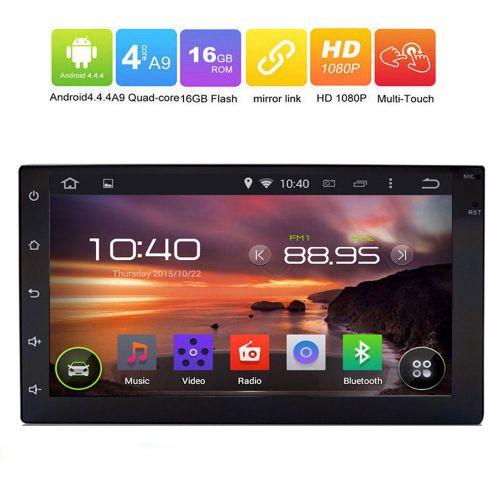 Android 4.4 3g wifi 7&#034; double 2 din car quad core radio stereo player usb+camera