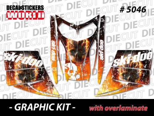 Ski-doo rebel rev mxz snowmobile sled wrap graphics sticker decal kit 03-07 5046