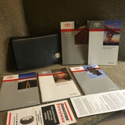 2012 toyota prius owners manual (complete set) with navigation book and case