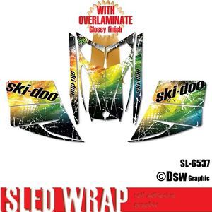 Sled wrap decal sticker graphics kit for ski-doo rev mxz snowmobile 03-07 sl6537