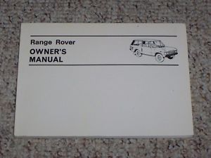 1970-1980 land rover range rover owner user manual 71 72 73 74 75 76 77 78 79