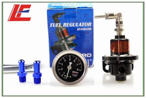 Universal sa*d adjustable car turbo fuel pressure regulator with gaugemeterblack