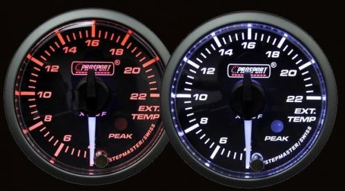 Prosport premium series white/red 52mm digital exhaust gas temp. gauge