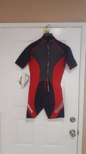 Slippery wet suits springsuit reform black with red medium wmns