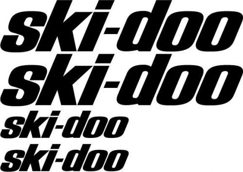 B ski doo set of 4 decals sticker snowmobile car truck vinyl 21 colors 13&#034;&amp;6.5&#034;