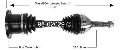 Brand new front left or right cv drive axle shaft assembly fits chevy gmc &amp; olds