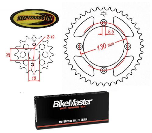Chain and sprocket 15 55 sprocket fits honda crf150r 2011 2012 2013 2014 expert