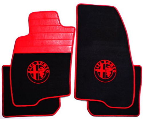 Premium velours mat set black/red for alfa romeo 159